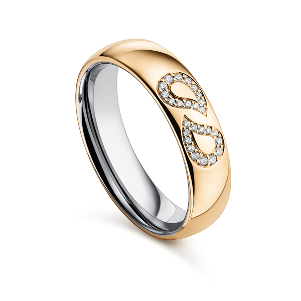 حلقه ازدواج دو رنگ لاکریما