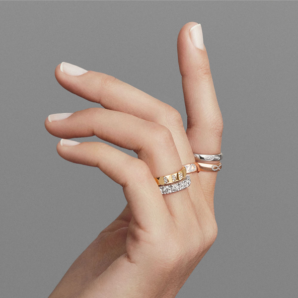 حلقه ازدواج دو رنگ لاکریما - Image 3